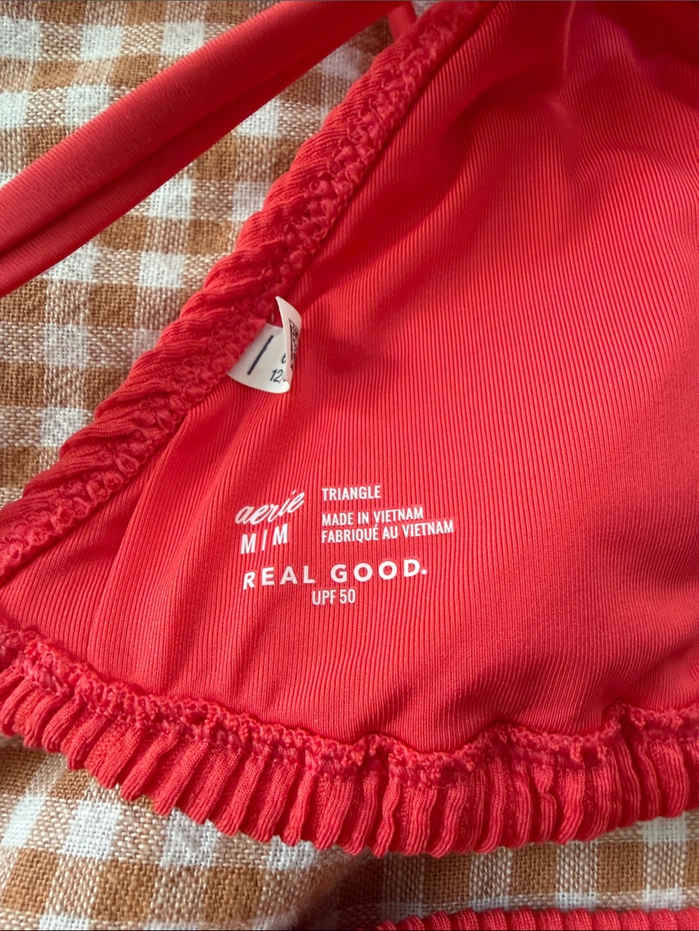 Red crinkle aerie bikini - Picture 3 of 3